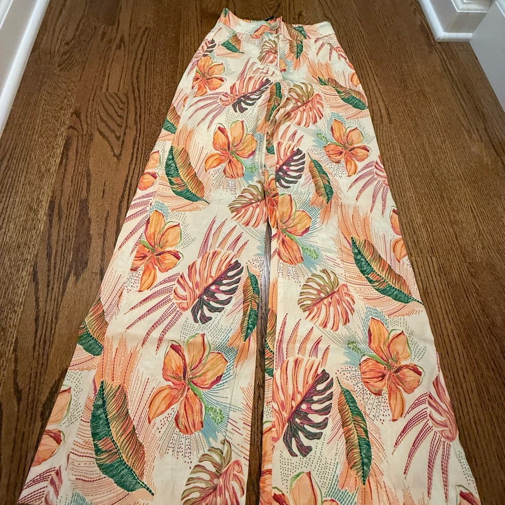 Floral Wide Leg Pants